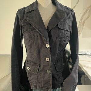 Women's Black Button-Up Jacket